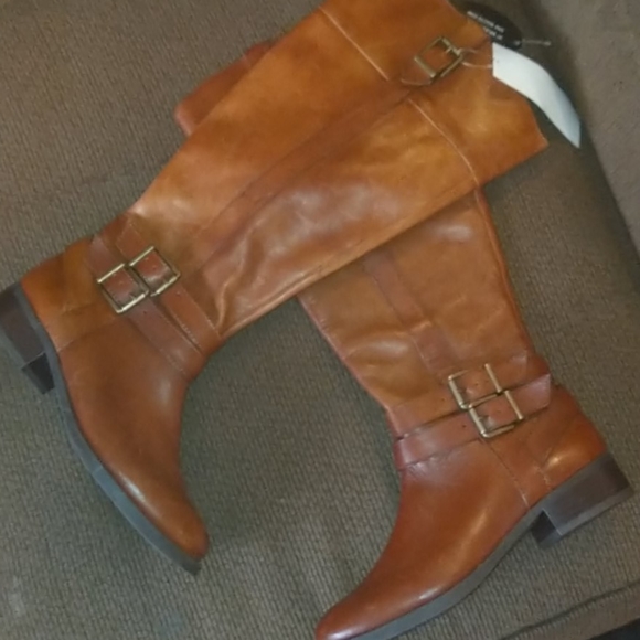 INC Womens Frankii Leather Riding Boots - Picture 2 of 6